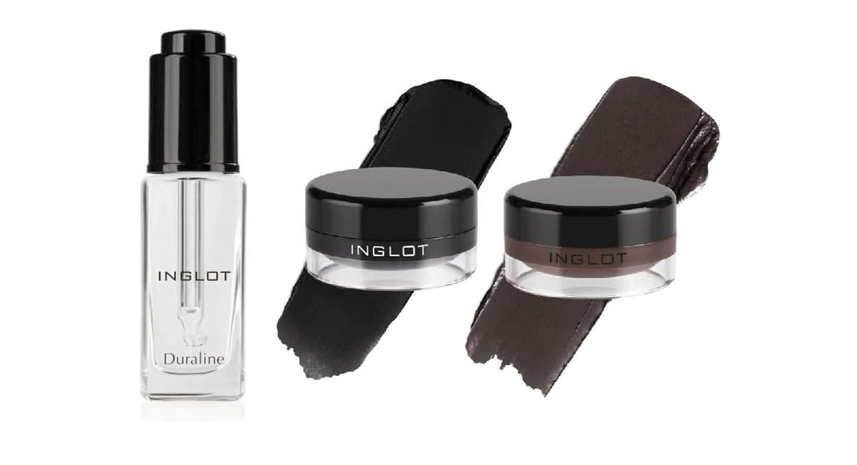 Inglot AMC Eyeliner Gel 77 & 90 + Duraline Bundle | 3 Piece Set