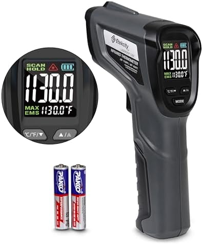 Etekcity Infrared Thermometer Laser Temperature Gun, Color Display