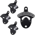 Classic Black Wall Mount Beer Bottle Opener, Rust-free Wall Hanging Beer Bottle