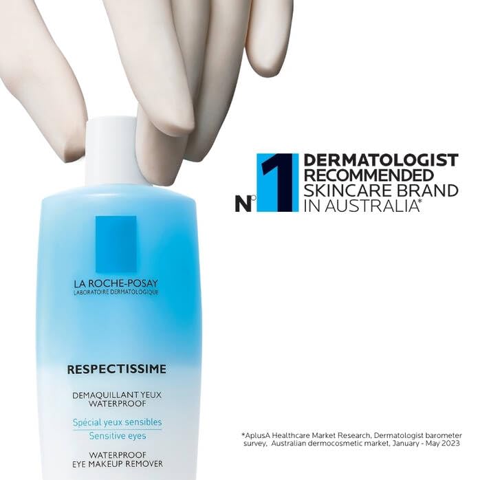 La Roche-Posay Respectissime Eye Makeup Remover for Sensitive Eyes - 4.23 fl oz, Fragrance-Free, Waterproof Makeup Removal