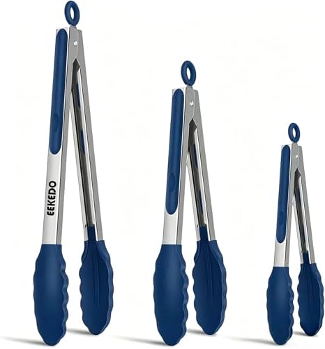 Silicone Tongs for Cooking Non-Stick Pans Grilling Air Fryer Salad