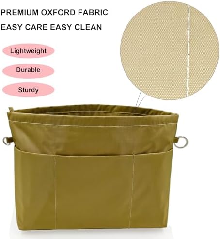 Handbag Tote Purse Organizer Insert, Khaki Green