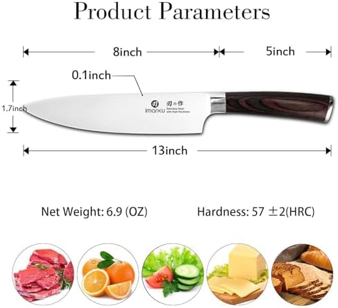imarku Japanese Chef Knife-Sharp Kitchen Knife 8 Inch, Gift