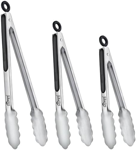 Hotec Stainless Steel Locking Kitchen Tongs