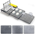 3Pcs Nesting Stone Drying Mat for Kitchen Counter, Quick Drying Stone Dish
