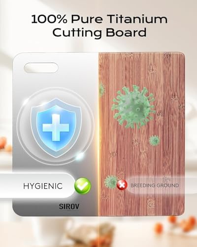 Katori Titanium Cutting Board, 100% Pure Titanium Cutting Boards