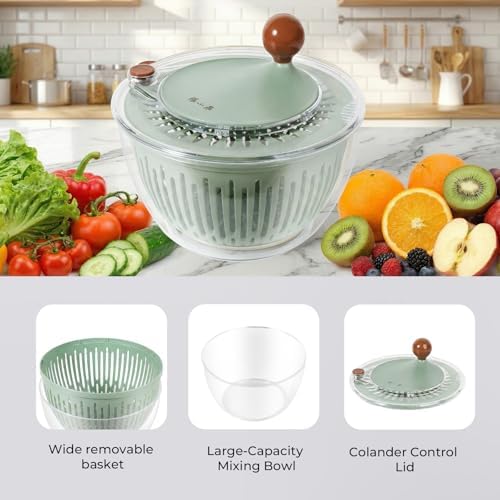 Salad Spinner Large Lettuce Spinner 4.3 Qt