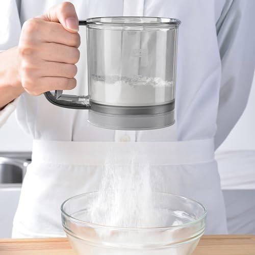Flour Sifter for Baking, Double layer Flour Sieve
