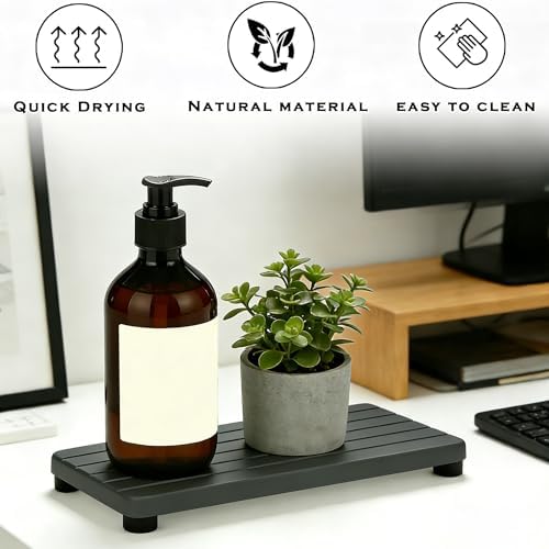 2PCS Stone Drying Tray, Water Absorbing Stone Tray