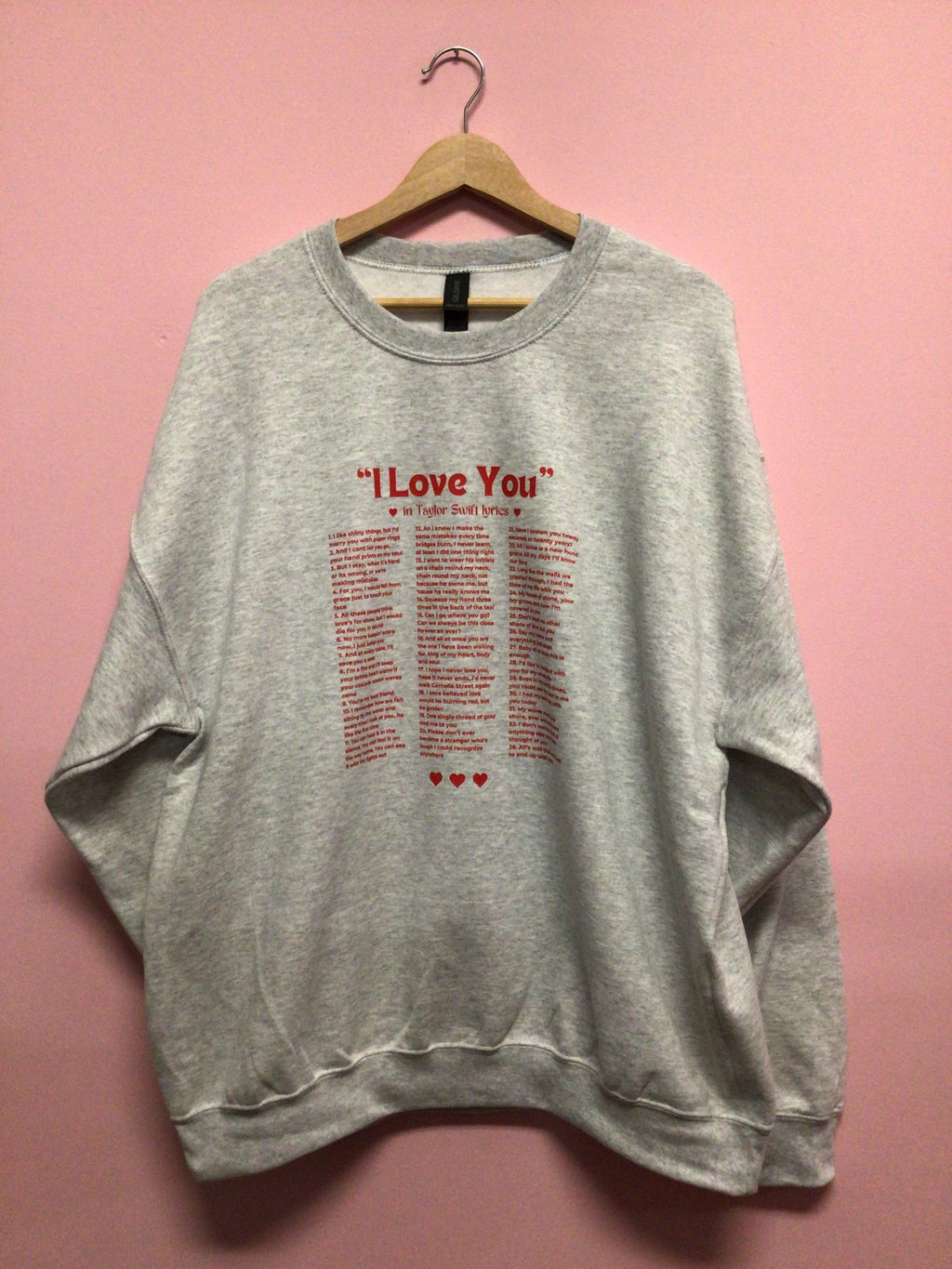 "I Love You" Lyrics Shirt