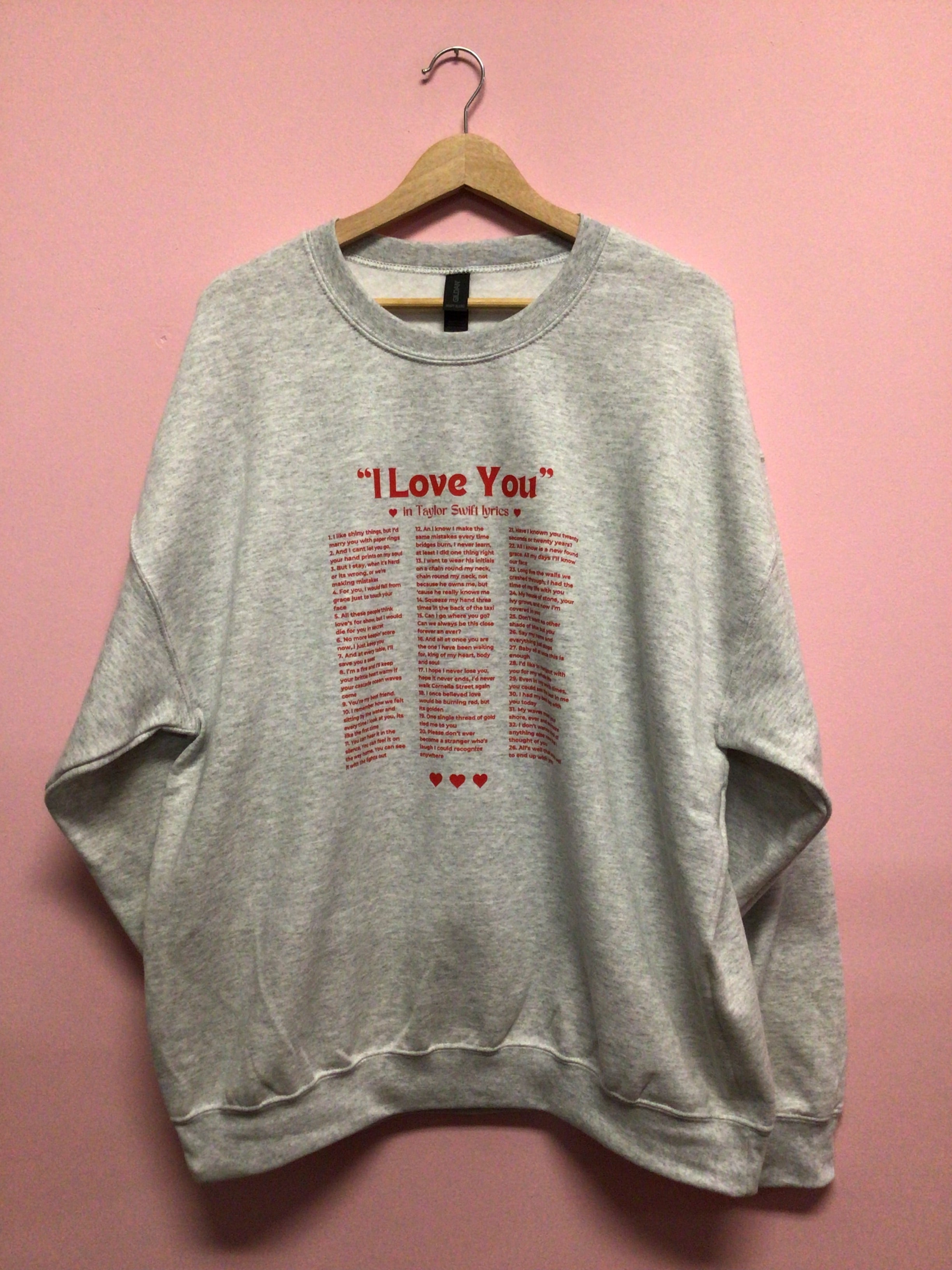 "I Love You" Lyrics Shirt