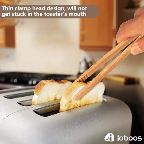 Magnetic Classic Bamboo Toast Tongs