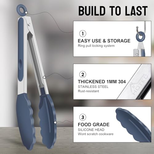 HOTEC Stainless Steel Kitchen Tongs
