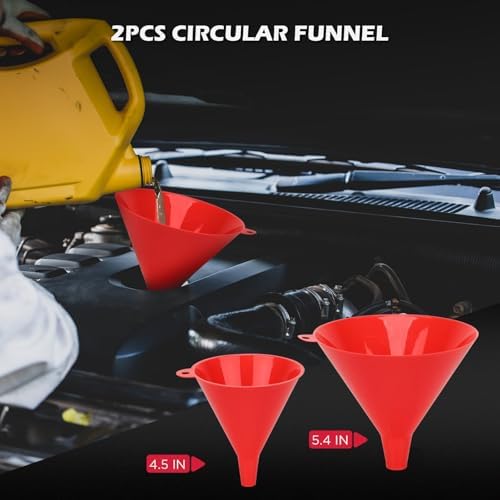 22-Piece No-Spill Coolant Filling Funnel Kit and Siphon Hose Pump, Radiator