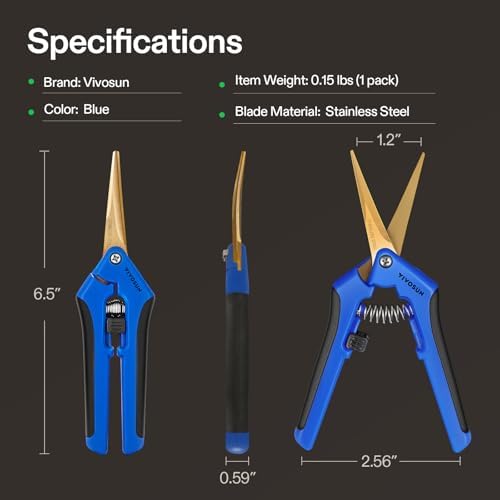 VIVOSUN 6.5 Inch Garden Scissors