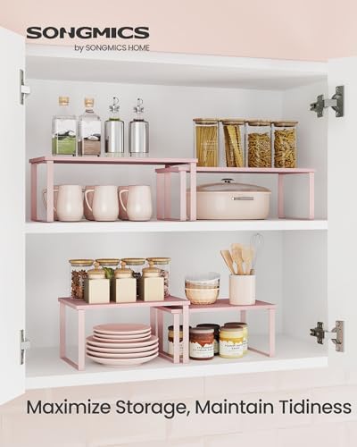 SONGMICS Cabinet Organizer Shelf, Kitchen Storage