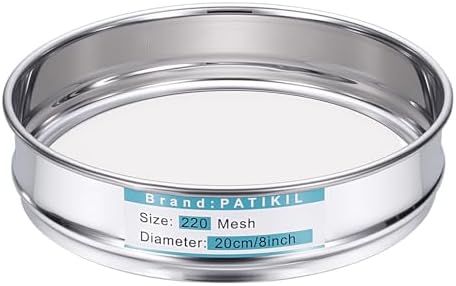 PATIKIL 220 Mesh Lab Sieve, 7.9" Diameter Sifting Screen 304 Stainless Steel