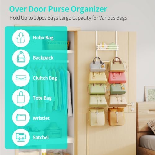 HapiRm Over the Door Purse Organizer