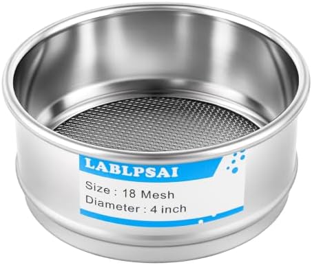 18 Mesh Lab Sieves 4" Diameter 304 Stainless Steel Wire Cloth Test Sieve