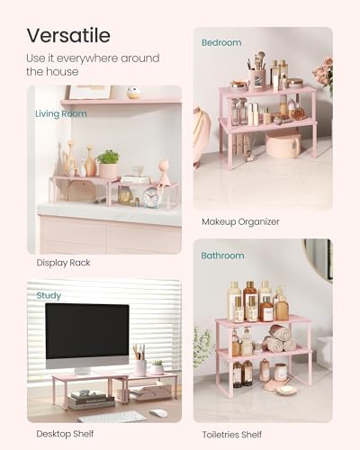 SONGMICS Cabinet Organizer Shelf, Kitchen Storage