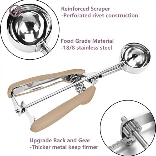 #12 Large Cookie Scoop, 5.3Tbsp/80ml/2.7oz Cookie Dough Scoop, Muffin Scoop