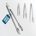 EDLUND 4-Pack Tongs for Cooking – Stainless Steel Kitchen Tongs, Heavy Duty