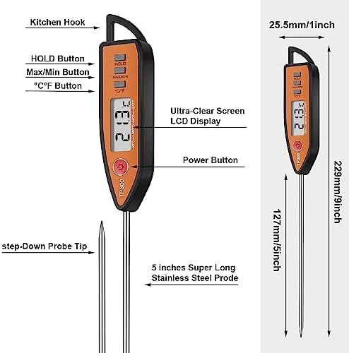 Digital Thermometer Food Meat Candy Water Immediate Read Thermometer