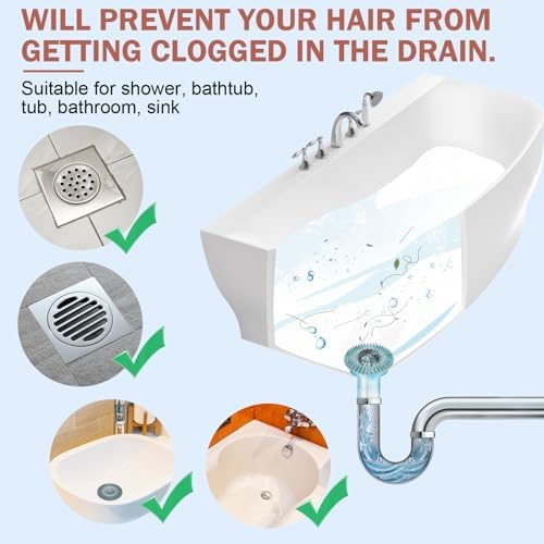 Gotega 5 Pack Sink Drain Strainer, Hair Catcher