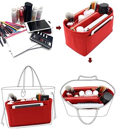 LEXSION Felt Purse Organizer Insert, Tote Bag Shaper Dividers