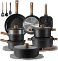 CAROTE 24pcs Nonstick Cookware Sets, Pots and Pans Set