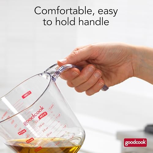 GoodCook Everyday 4-Cup Liquid Measuring Cup, Tapered Pour Spout, Comfortable