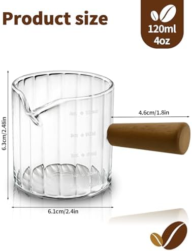 Espresso Measuring Cup 4 Oz, Espresso Glass Cups