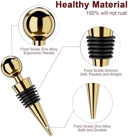 Wine Stoppers for Wine Bottles 6Pcs Vacuum Wine Bottle Stopper
