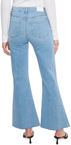 PAIGE Marlow Skimmer Seamed Beltloops Raw Hem in Santorini Sky