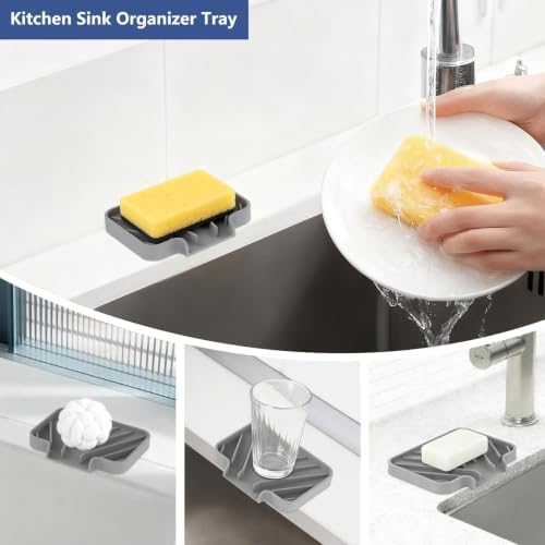 JACZZO Silicone Sponge Holder & Soap Dish