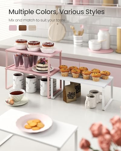 SONGMICS Cabinet Organizer Shelf, Kitchen Storage