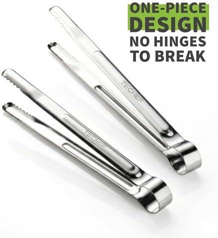TECHEF Kitchen Shears With 2 Stainless Steel Tongs & Travel Bag, Dishwasher Safe