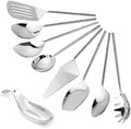 Melvvi Silver Stainless Steel Kitchen Utensils Set – 9-Piece | Non-Toxic