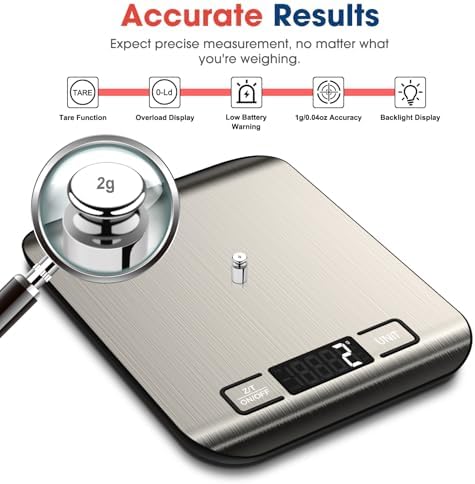 Mik-Nana Food Scale, 22lb Digital Kitchen Scale Weight Grams and Ounces