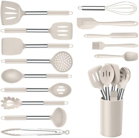 Onader Silicone Cooking Utensils Set of 15, Kitchen Utensils Set