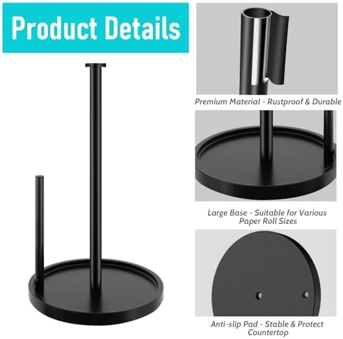 Paper Towel Holder Countertop, Standing Paper Roll Holder