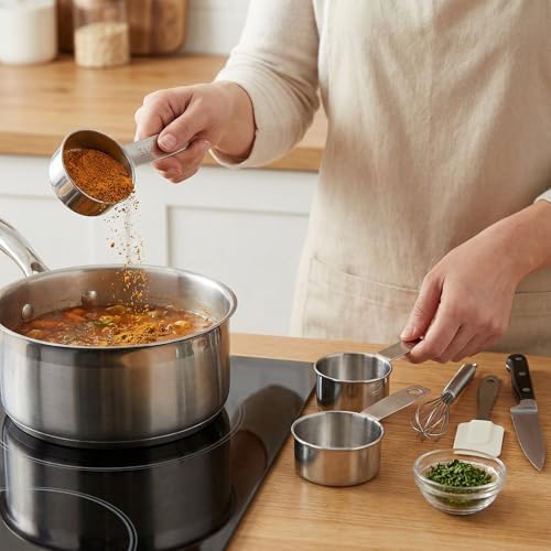 1/4 Cup Stainless Steel Measuring Cup, 60 ml Cooking Measure Scoop, 2 oz