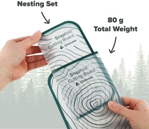 Coghlan’s Snapfold Cutting Board Set – 2-Piece Lightweight Folding Camp Cutting