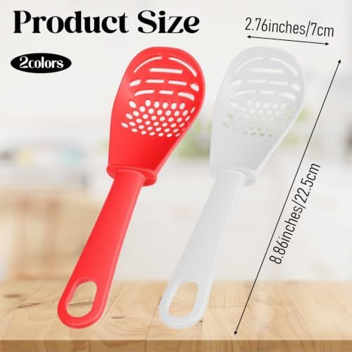 2 Pcs 6-in-1 Multifunctional Kitchen Cooking Spoon Heat Resistant