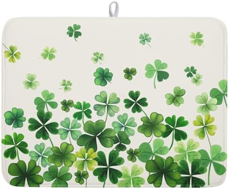 Happy St. Patrick's Day Dish Drying Mat