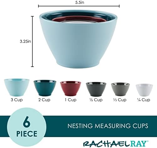 Rachael Ray Tools and Gadgets Nesting/Stackable Measuring Cups Set, 6 Piece
