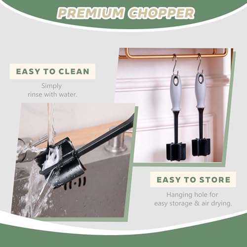 Meat Chopper, 6 Curve Blades Meat Masher