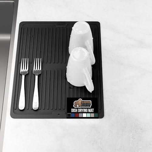 GORILLA GRIP Patented BPA-Free Silicone Dish Drying Mat