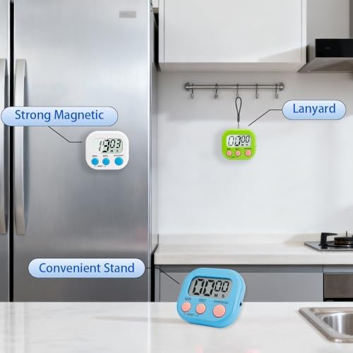 Digital Kitchen Timer, Magnetic Countdown Minute Simple Timer