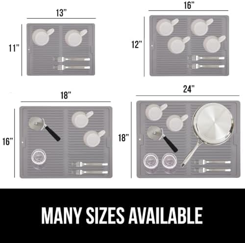 GORILLA GRIP Patented BPA-Free Silicone Dish Drying Mat